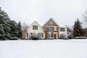 A nice house after a snow storm