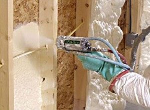 Spray foam insulation